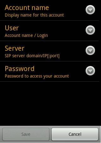 CSipSimple - Account Settings