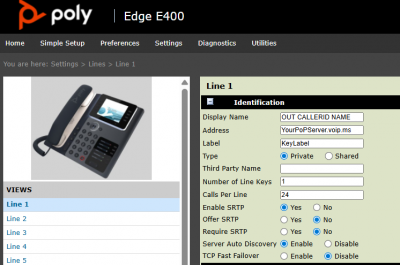 VoIPms PolyEdgeE400 Settings-Lines-Identification.png