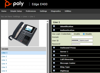 VoIPms PolyEdgeE400 Settings-Lines-Authentication.png